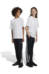 Detské tepláky adidas U FI 3S čierna farba, s nášivkou #8864282