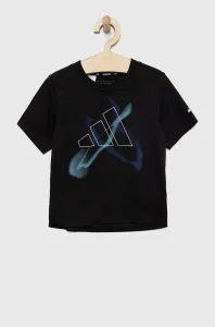 Detské tričko adidas B HIIT GFX čierna farba, s potlačou #7521170