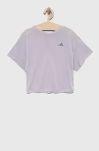 Detské tričko adidas fialová farba