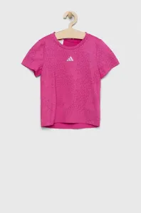 Detské tričko adidas G RUN TEE fialová farba #7512956