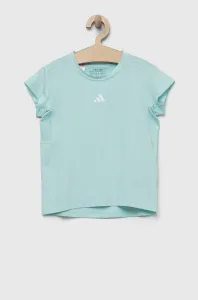 Detské tričko adidas tyrkysová farba