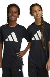 Detské tričko adidas U TR-ES LOGO čierna farba, s potlačou