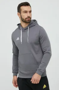 Mikina adidas Performance pánska, šedá farba, s kapucňou, jednofarebná, HB0578