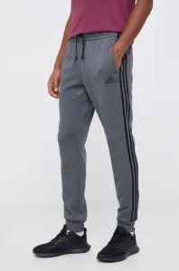 Nohavice adidas GK8826 pánske, šedá farba, s nášivkou