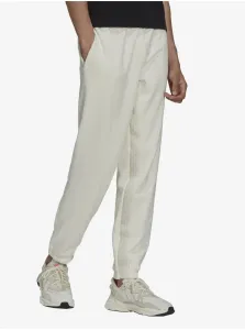 Nohavice adidas Originals H11475 pánske, krémová farba, s nášivkou #181399