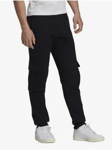 Nohavice adidas Originals Adicolor Essentials Trefoil Cargo Pants HE6989-BLACK, pánske, čierna farba, jednofarebné