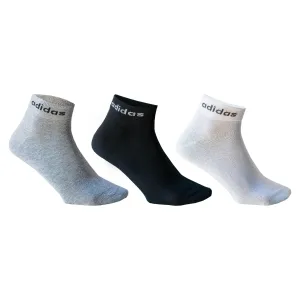 Športové ponožky stredne vysoké 3 páry čierne, biele a sivé (tenké)  43-45