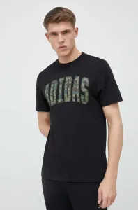 Tričko adidas pánske, čierna farba, s potlačou #7864107