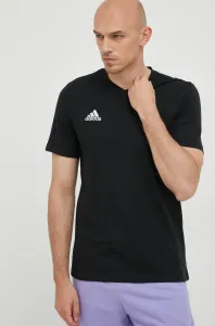 Tričko adidas Performance Entrada 22 pánske, čierna farba, jednofarebné, HC0448