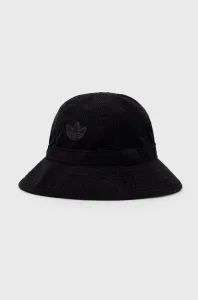 Štruksový klobúk adidas Originals HM1715-BLACK, čierna farba,
