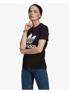 Tričká s krátkym rukávom pre ženy adidas Originals - čierna #164674