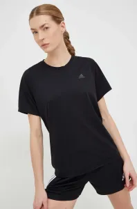 Bežecké tričko adidas Performance Run Icons čierna farba #4191525