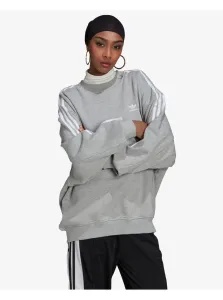 Bavlnená mikina adidas Originals H33538 dámska, šedá farba, s nášivkou
