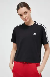 Bavlnené tričko adidas čierna farba #7511427