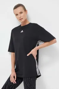 Bavlnené tričko adidas čierna farba #8740189