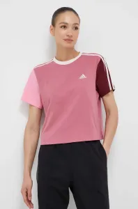 Bavlnené tričko adidas ružová farba #8641781