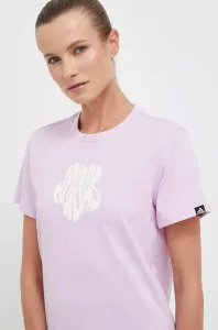 Bavlnené tričko adidas ružová farba #8740173