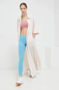 Kabát adidas ružová farba, maxi, oversize