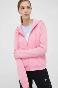 Mikina adidas dámska, ružová farba, s kapucňou, jednofarebná #8468347