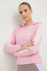 Mikina adidas dámska, ružová farba, s nášivkou #4963966
