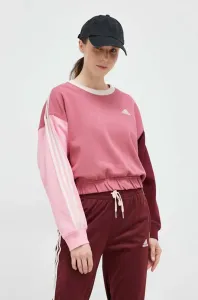 Mikina adidas dámska, ružová farba, vzorovaná #7527162