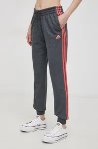 Nohavice adidas HE9366 dámske, šedá farba, jednofarebné