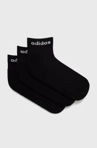 Ponožky adidas (3-pack) GE6128.D dámske, čierna farba