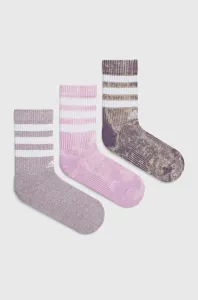 Ponožky adidas 3-pak dámske, ružová farba