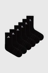 Ponožky adidas 6-pak čierna farba, IC1316