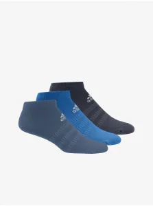 Sada troch párov ponožiek v modrej farbe adidas Performance