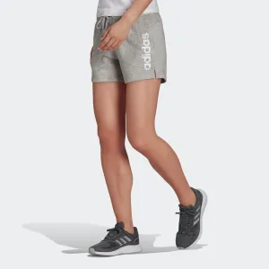 Šortky adidas H07874 dámske, šedá farba, melanžové, vysoký pás