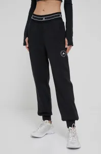 Tepláky adidas by Stella McCartney HC1431 dámske, čierna farba, jednofarebné #5557777