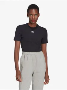 Tričko adidas Originals HF3395 dámsky, čierna farba, s polorolákom #233388