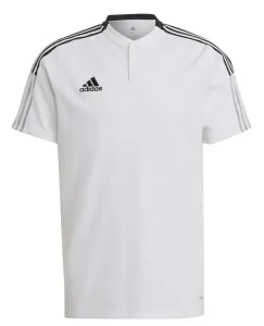 adidas TIRO21 POLO Pánske futbalové tričko, biela, veľkosť