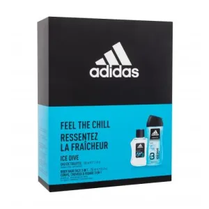 Adidas Ice Dive darčeková kazeta toaletná voda 100 ml + sprchovací gél 250 ml pre mužov