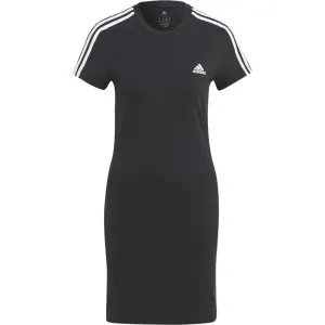adidas 3S FIT T DR Dámske tričkové šaty, čierna, veľkosť
