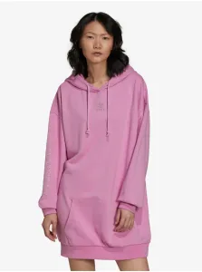 Mikinové a svetrové šaty pre ženy adidas Originals - ružová #3153546