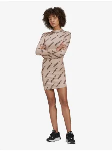 Beige Patterned Dress adidas Originals - Women #721180