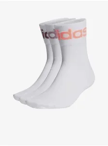 Sada troch párov ponožiek v bielej farbe adidas Originals #656659