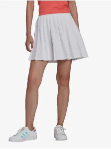 Sukňa adidas Originals Adicolor HG6305-WHITE, biela farba, mini, áčkový strih