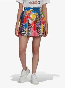 adidas Originals Yellow and Red Patterned Pleated Skirt - Ladies #701827