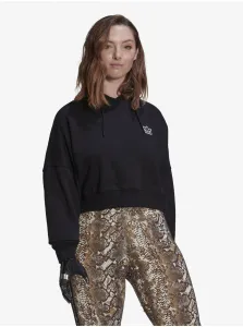 Čierna dámska cropped mikina s kapucňou adidas Originals #687366