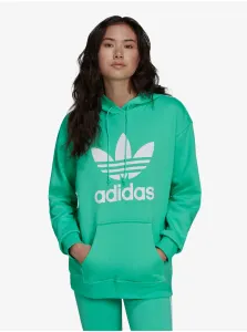Zelená dámska vzorovaná mikina s kapucou adidas Originals #715162