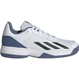 adidas COURTFLASH K Detská tenisová obuv, biela, veľkosť 37 1/3