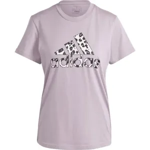 adidas ANIMAL PRINT GRAPHIC T-SHIRT Dámske tričko, fialová, veľkosť #9460379