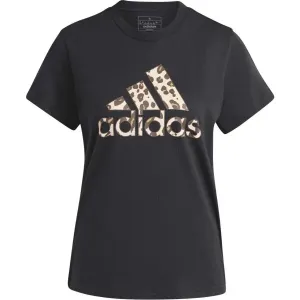adidas ANIMAL PRINT GRAPHICH T-SHIRT Dámske tričko, čierna, veľkosť