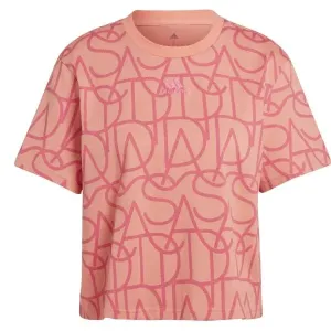 adidas BLUV Q2 BOYF T Dámske tričko, ružová, veľkosť #6534727