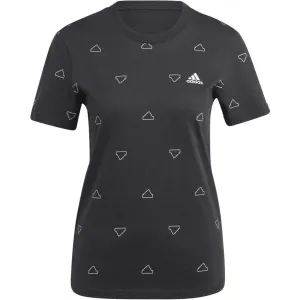 adidas ESSENTIALS MONOGRAM SLIM GRAPHIC TEE Dámske tričko, čierna, veľkosť #9296793