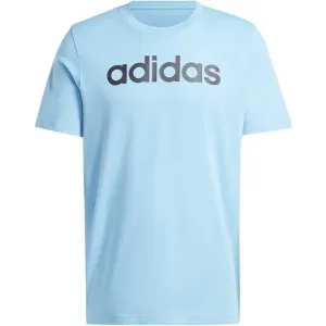 adidas ESSENTIALS SINGLE JERSEY LINEAR Pánske tričko, svetlomodrá, veľkosť