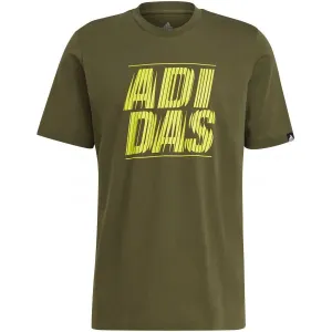 adidas EXTMO ADI T Pánske tričko, khaki, veľkosť M
